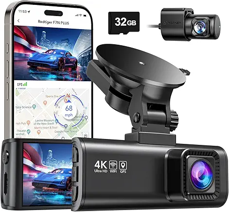 REDTIGER Dash Cam Front Rear