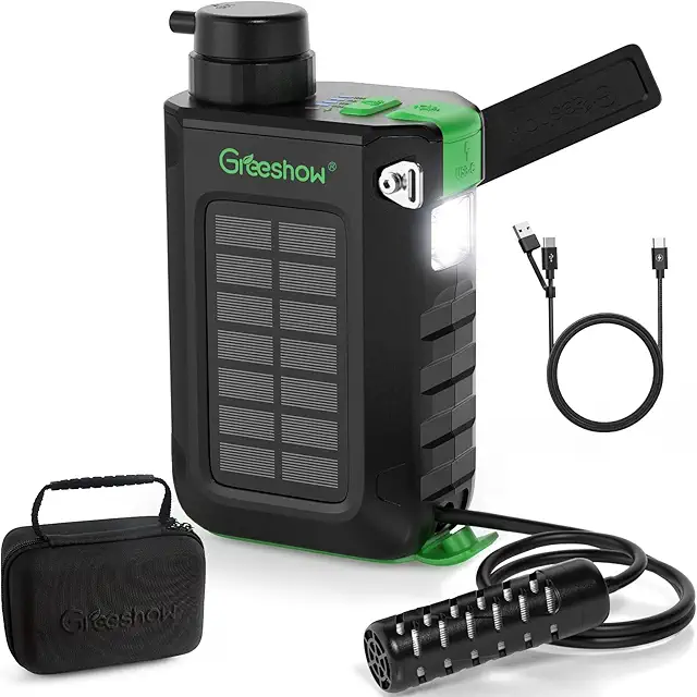 Solar Powered and Hand Cranked Electric Water Filter