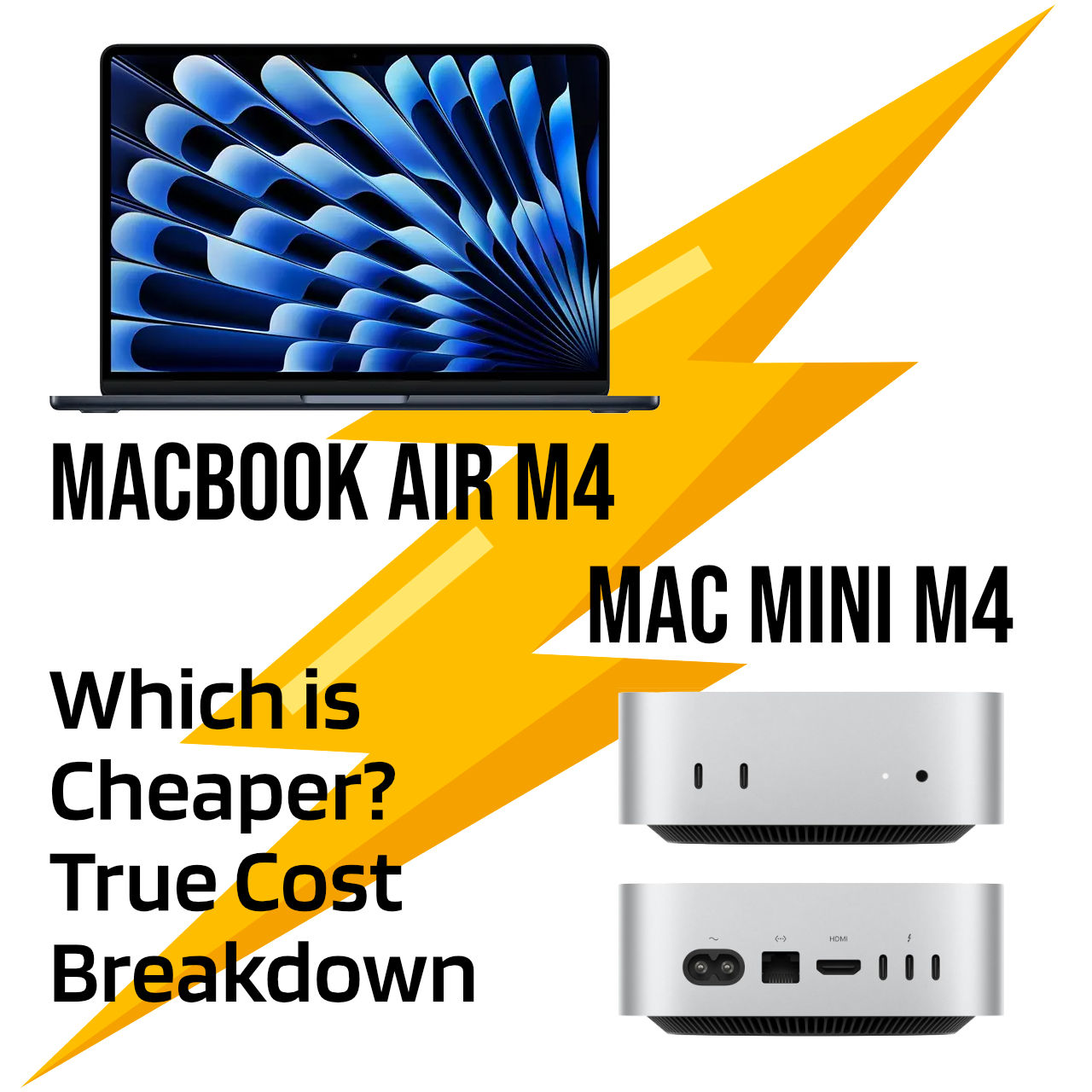 MacBook Air M4 vs Mac mini M4 Featured