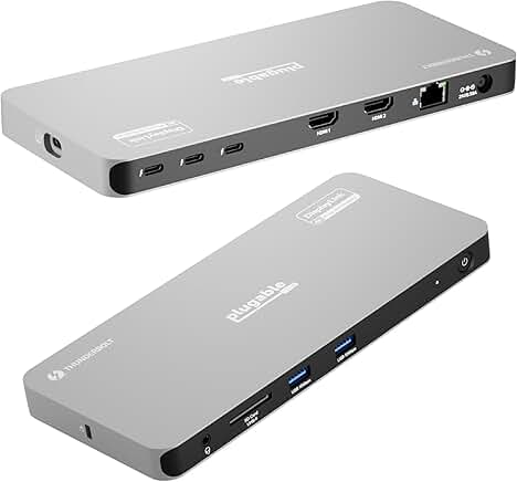 Plugable Thunderbolt 4 Quad Display Dock 100W Charging