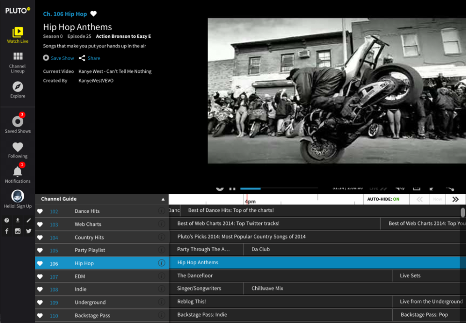 PlutoTV Watch Free TV