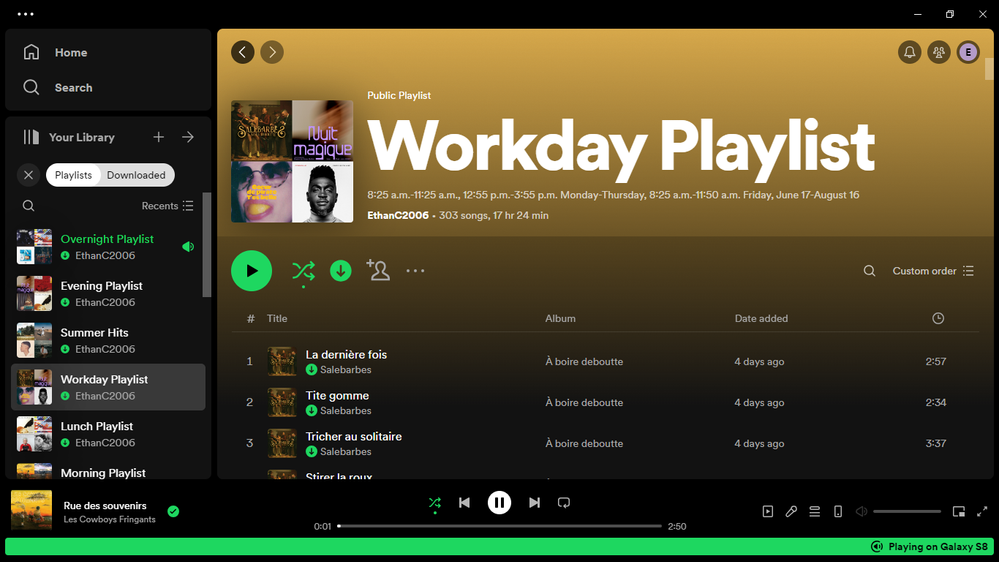Spotify on Desktop