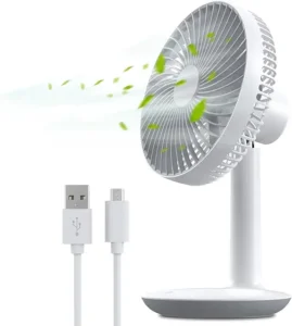 6-inch Rechargeable Small Desk Fan 4000mAh