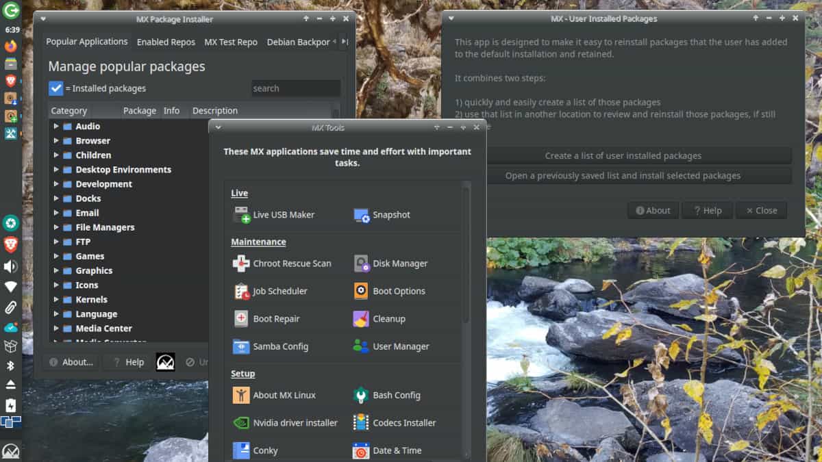 MX Linux xfce-tools
