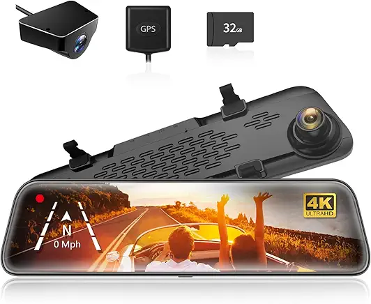 WOLFBOX G840S 12-inch 4K Mirror Dash Cam