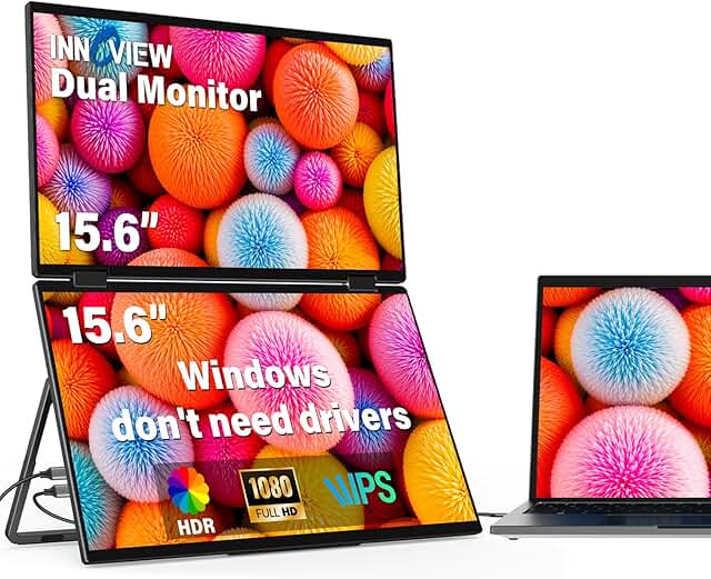InnoView Laptop Screen Extender 15.6 Dual Portable Monitors