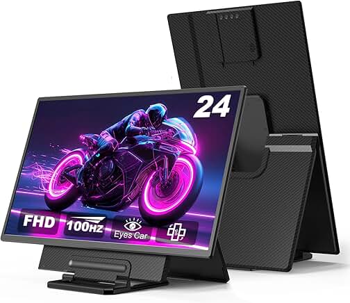 24 Large Portable Monitor, 1080P FHD 100Hz