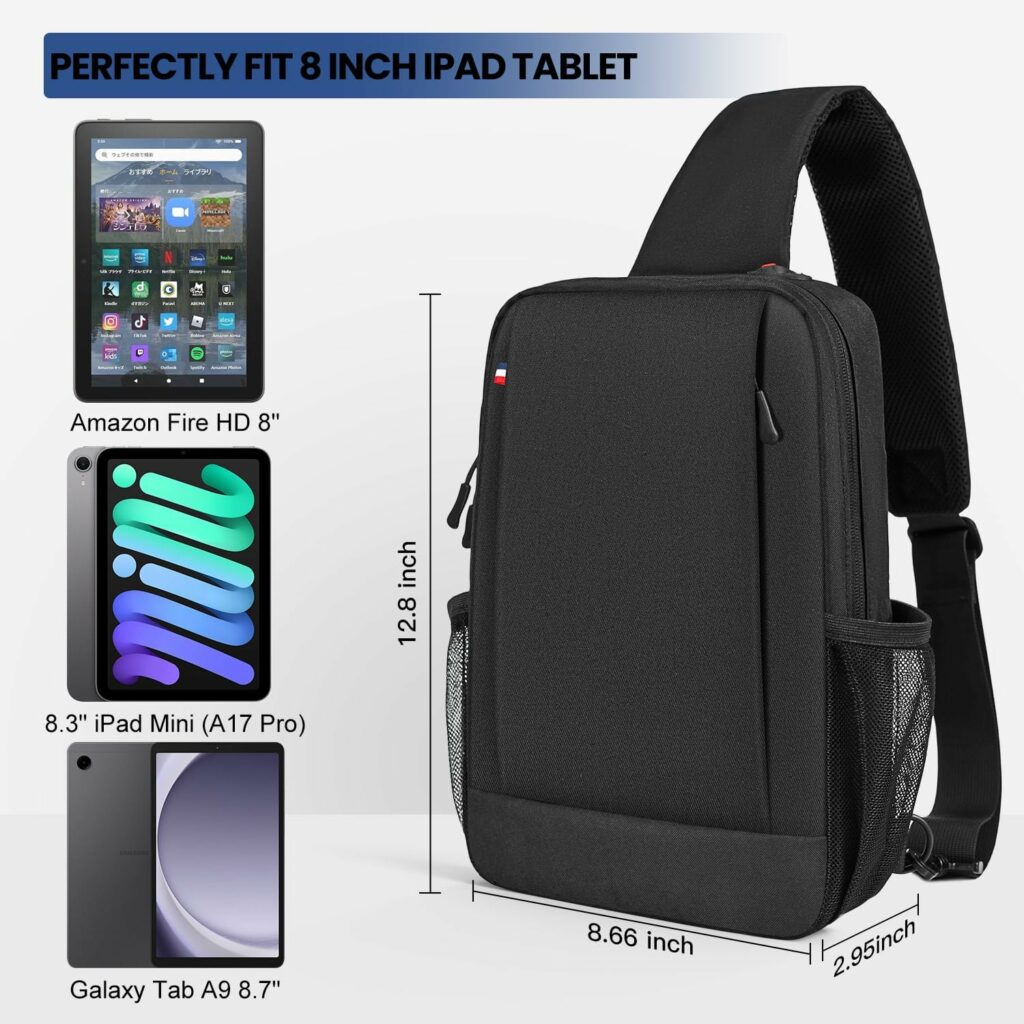 8 inch tablet travel shoulder bag