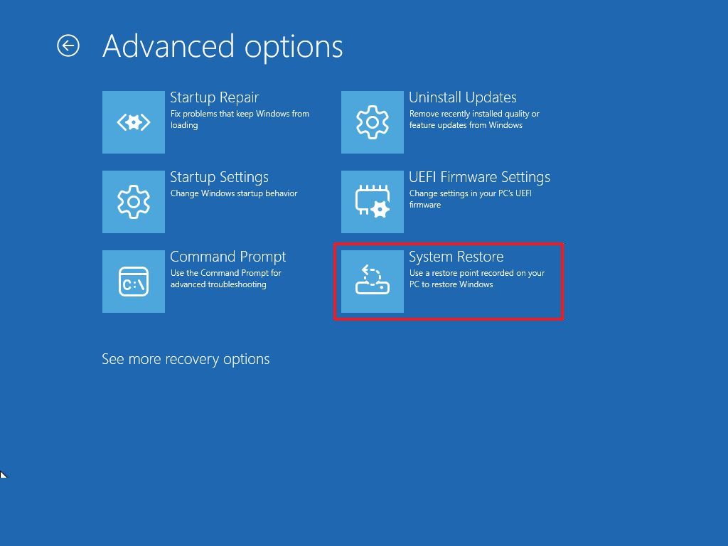 System Restore image by Windows Central