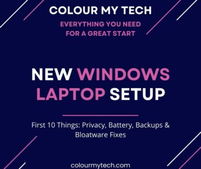 new windows laptop setup