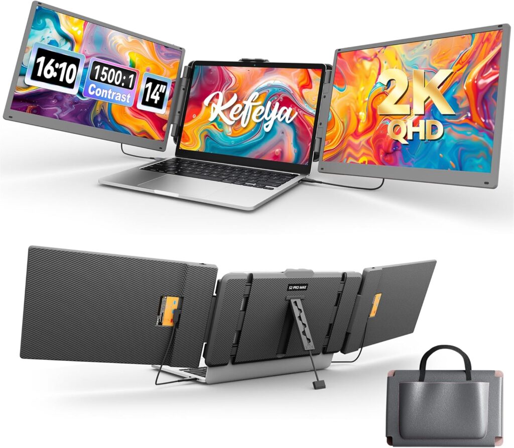 KEFEYA 2K Laptop Screen Extender Dual