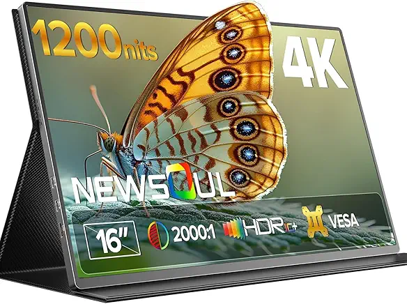 Newsoul 4K Portable Monitor 3840 2400 UHD 16 Gaming Monitor 1200Nits