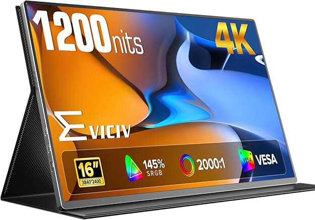 EVICIV Portable 4K 16-inch Monitor