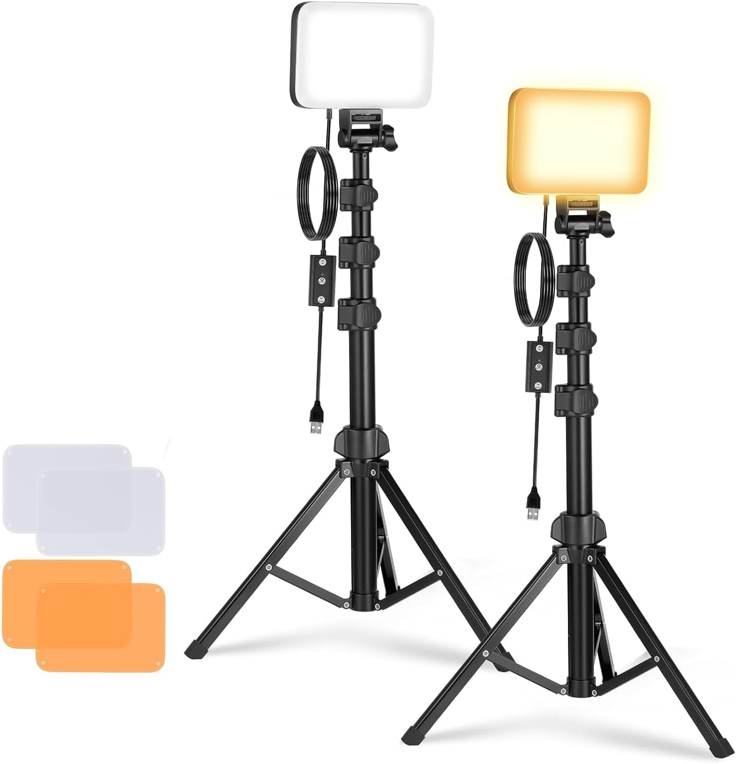 NEEWER BASICS 2 Pack LED Video Light Panel Lighting Kit