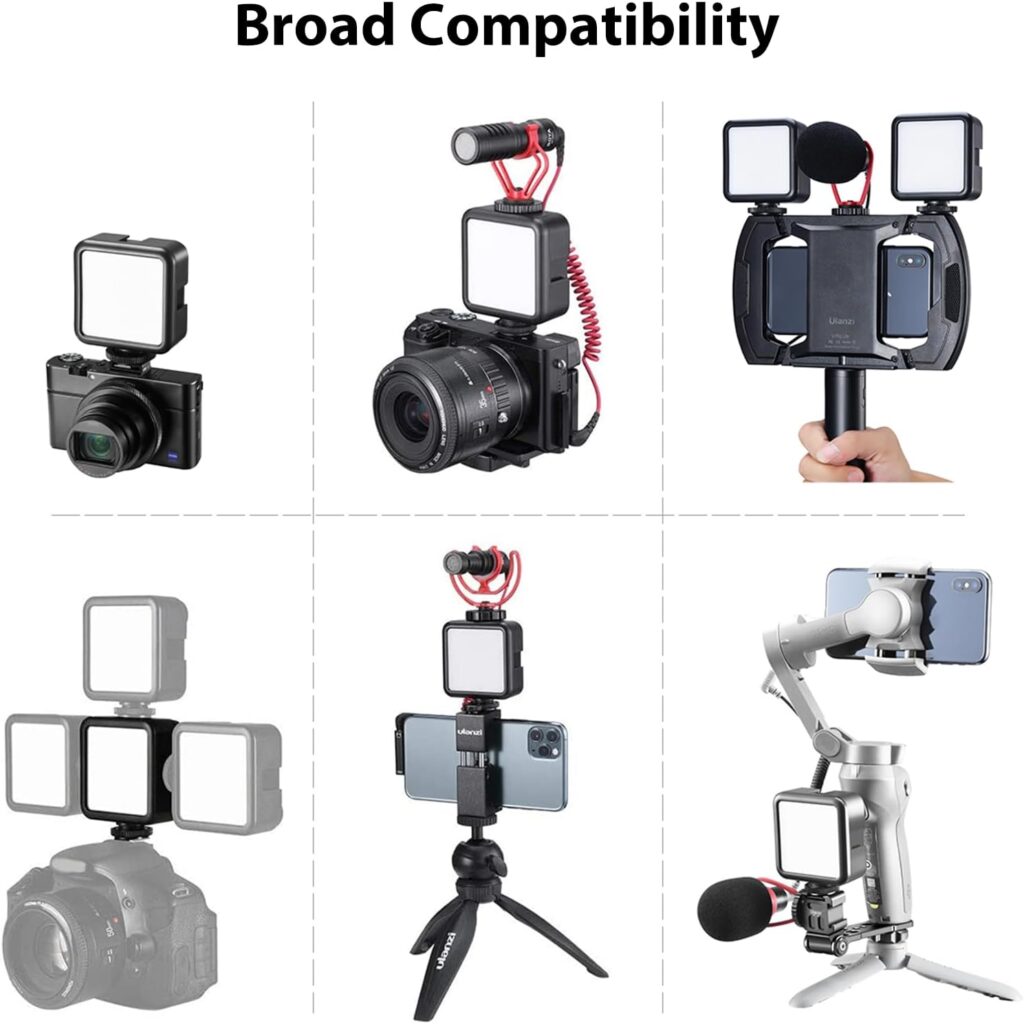 ULANZI VL49 Camera Light Mount Options