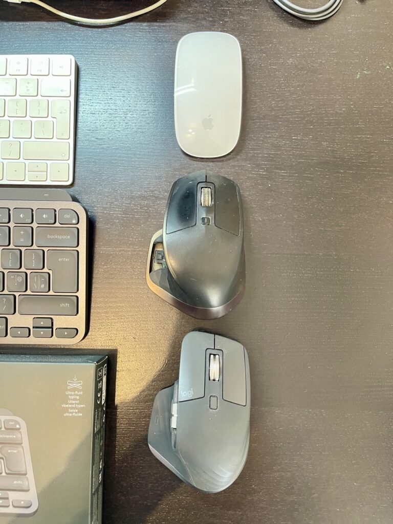 Logitech MX Master, Master 3s and Apple Mouse